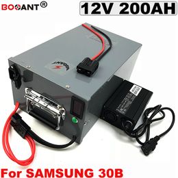 12V 200AH Rechargeable lithium battery for Samsung 30B 12V 250W Electric Scooter battery for Solar system power with 10A Charger