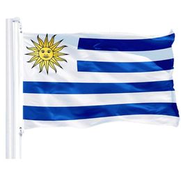 Uruguay Flag 0.9mx1.5m Günstige Großhandel Polyester Siebdruck Vivid Farbe Nationalen Land Flaggen fo Uruguay, freies Verschiffen