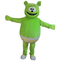 Halloween lovely Gummy Bear Mascot Costume Top Quality Cartoon Green Bear Animal Anime theme character Christmas Carnival Party Costumes