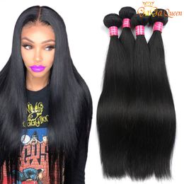 10 Bundles Gaga queen Hair Peruvian Straight Virgin Hair Unprocessed Peruvian Brazilian Indian Straight Human Hair Bundles Natural Colour