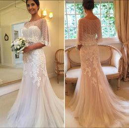 Exquisite 2019 Sweetheart Mermaid Wedding Dresses With Wrap Arabia Tulle Lace Applique African Country Bride Dress Bridal Gown Custom