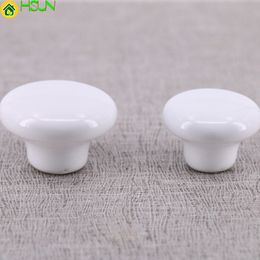 32mm 38mm White Ceramic Cabinet Knob Furniture Handle for Kitchen Drawer Pulls ceramic knobs Door round button