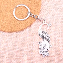 New Keychain 61*21mm peacock Pendants DIY Men Car Key Chain Ring Holder Keyring Souvenir Jewellery Gift