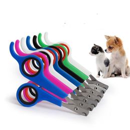 -Pet Dog Cat Nail Taglierina Pet Claw Toe Clippers Trimmers Cane Grooming Forbici Forbici Pinza per custodia in acciaio inox NailClippers LX5692