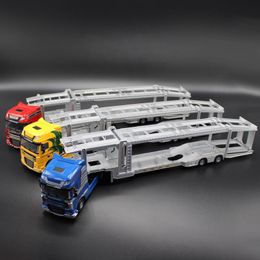 KDW Diecast Alloy Double Deck Transporter Model Toy, 41 CM, Engineering Truck, 1:50 Ornament, Xmas Kid Birthday Boy Gift,Collect, 625043,2-1