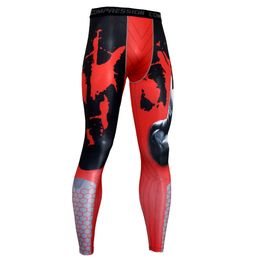 mens exercise tights UK - New mens camouflage compression tights Leggings Running sports Gym Fitness male trousers exercise bodybuilding men Large