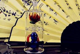 Upper Flower and Lower Hulu 4-claw Water Tobacco Bottle Bongs Oil Burner Pipes Water Pipes Glass Pipe Oil Rigs Smoking Free Shippin