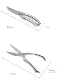 25cm(9.8'') Heavy duty scissor Stainless Steel Kitchen Gadget shear Fish Duck cut Poultry Chicken Bone Cutter Cook Tool