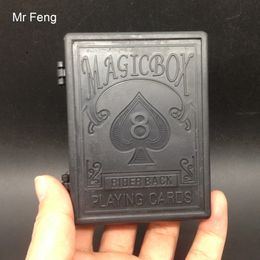 -Black Magic Box Props Restaurar Tarjeta Tarjeta Mágica Trick juego Juguetes para niños Regalos para niños (número de modelo MT027)