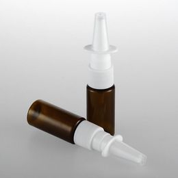 15ml PET Empty bottle Plastic Nasal Spray Bottles Pump Sprayer Mist Nose Spray Refillable Bottles For Medical LX1380
