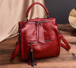PU handbags 2019 new fall and winter soft leather with three double back shoulder bag Messenger bags