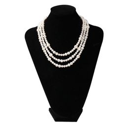 Unisex Men Women Necklace 6mm 8mm 10mm Pearl Necklace Chain for Men Women Hip Hop Jewellery Gift for Friend