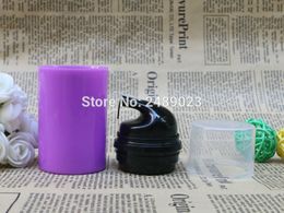 Purple Airless Pump Bottle Black Head Transparent Cap Makeup Lotion Serum Liquid Foundation Empty Containers 100pcs/lot