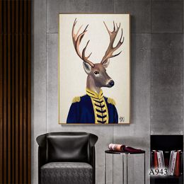 High Quality 100% Handpainted Modern Decorative Oil Paintings on Canvas Animal Paintings Deer Home Wall Decor Art A943