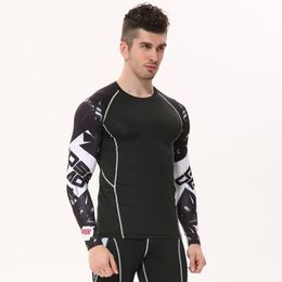 Mens Long Sleeve Compression Shirts 3D Teen T Shirt Fitness Men Lycra Mma Crossfit T -Shirts Tights Designer Men's Clothing