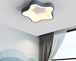 White Grey Modern LED Ceiling Lights For Living Room Dining Bedroom Dimmable Iron Acrylic Lighting Lamp Child Fixtures MYY