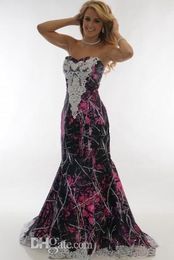 New Sweetheart Lace Appliques Camo Wedding Dresses Slim Formal Bridal Gowns Long Muddy Girl Camouflage Vestidos De Mariee Camoufla205O