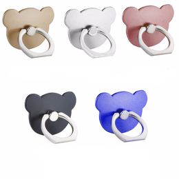 Phone Holder Finger Ring stand Bear head Universal Cellphone 360 Degree Bracket For iphone 11 pro max Samsung htc android phone pc gps