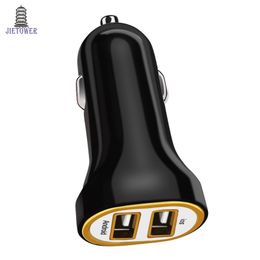 2019 NEW style 5V 2.1A 2 Port Mini Dual USB Car Charger Adapter Bullet For IPhone Samsung Universal Use car styling