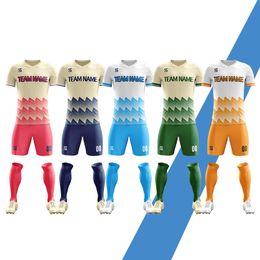 Custom Football Uniforms kit Free Design Soccer Team Shirt Tops Quick Dry Breathable Mens Soccer Jerseys