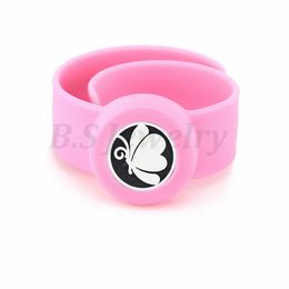 butterfly Charm Bracelet Kid Jewellery Silicone Slap Bracelets Essential Oils Diffuser Wristband Anti-Mosquito Bracelets & Bangles For Kids