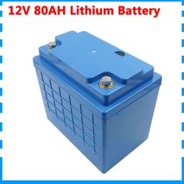 Free customs fee 12V lithium battery 500W 12V 80AH battery 12 V 80000MAH battery pack use 5000mah 26650 cells with 50A BMS