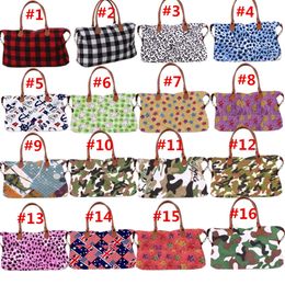 42 Colors Large Capacity Printed Storage Bag Oversized Travel Bag Camouflage Leopard Plaid Tote