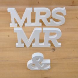 Mr & Mrs White Letters Wedding Sign Wedding Decorations Marriage Birthday Party Decorations