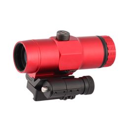 holographic red dot scope UK - Tactical VMX-3T 3X Magnifier Hunting Rifle Scope with Switch to Side QD Mount fit Holographic Red Dot Scope
