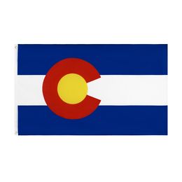 100% Polyester 3x5fts 90X150 CM us usa state colorado flag wholesale direct factory price