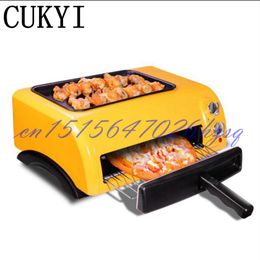 cookie time Canada - 15L Mini Baking Oven Electric Oven for Baking pizza machine 1300W Orange Time-control Two layers baker Pastry Snack Cookie Roaster Pizza