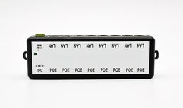 8 Channel CCTV POE Synthesizer Combiner POE Power Supply Module for Surveillance IP Cameras