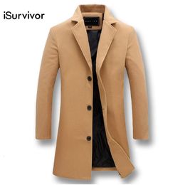 Men Fashion Jackets Men Slim Fits Coats Business Mens Long Winter Windproof Outwears Plus Size 5XL Black High Quality