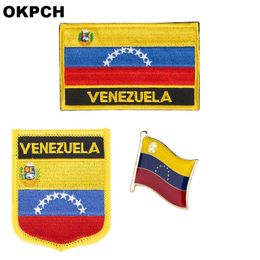 Venezuela flag patch badge 3pcs a Set Patches for Clothing DIY Decoration PT0183-3