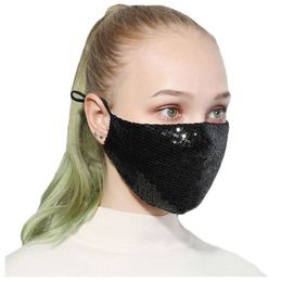 Sequin Face Mask Earloop Bling Bling Protective Masks PM2.5 Dustproof Mouth cover Fashion Glitter Mouth Mask cotton Sports Mask gift