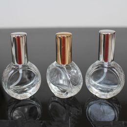 wholesale hot 10ml Round Glass Perfume Bottle Transparent Empty Glass Spray Bottle Fragrance Bottles Atomizer Refillable