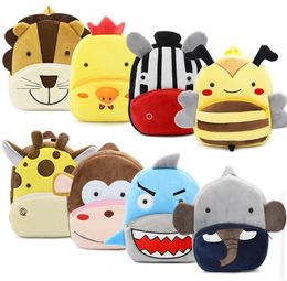 30style Kids Stuffed Plush Backpack Toddler Cartoon Animal Backpacks Kindergarten Schoolbag Baby Unicorn Tiger Storage Bags GGA3527-1