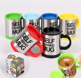 Self Stirring Coffee Cup 400ml Automatic Mixing Tea Cup Stainless Steel Coffee Cup Drinking Mug Electric Coffee Mixer