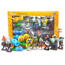 Plants vs Zombies Action Figures Toys Shooting Dolls Gargantuar 10-in-1 Set in Gift Box