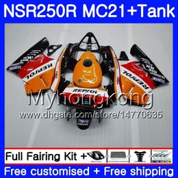 Injection For HONDA NSR 250R 250 R MC21 PGM3 NSR250R 90 91 92 93 264HM.7 NSR250 R RR NSR250RR 1990 1991 1992 1993 Repsol orange red Fairings