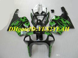 Motorcycle Fairing kit for KAWASAKI Ninja ZX-7R ZX7R 1996 2003 ZX 7R 96 97 02 03 ABS Top green black Fairings set+gifts KZ08