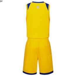 2019 New Blank Basketball jerseys printed logo Mens size S-XXL cheap price fast shipping good quality Yellow Y004nhQ