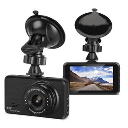 3" car DVR dash camera car driving recorder 1080P full HD double recording front 170° rear 120° wide view angle