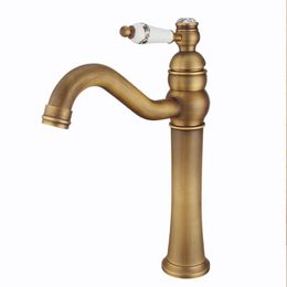 Hot And Cold Water Mixing Faucet Wash Basin Faucet European Style Antique Copper Kitchen Basin Faucets Mixer Taps