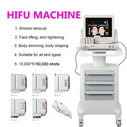 Spa portable Hifu High Intensity Focused Ultrasound Hifu face body lift hifu wrinkle removal beauty machine skin tightening 5 cartridge ce