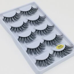 Professional mink false eyelashes set 5 pairs thick natural long fake lashes mink handmade reusable 8 models available DHL eyelash extension