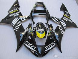 100 fitment injection Moulding fairing kit for yamaha r1 2002 2003 white black fairings yzf r1 02 03 ns25