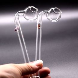 Clear Glass Pyrex Oil Burner Smoking Pipes Tube for Oil Dab Rigs Tobacco Accessories