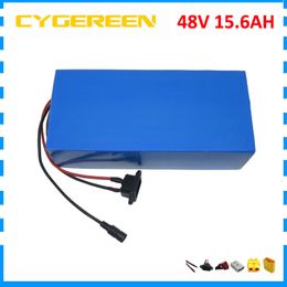 Free customs duty 1000W 48V 15AH ebike battery pack 48V 15.6AH lithium scooter battery use 2600mah cell with 30A BMS 2A Charger