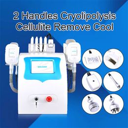 Leg Shaper Hottest 2 Handles Fat Freezing Machine Laser RF Cool Cryo Handle Cold Lipolysis Cryolipoly Body Sculpting for Sale